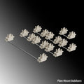 Black and milky white mechanical keyboard stabiliser shaft sets with a 4.3-inch screen on a grey background.