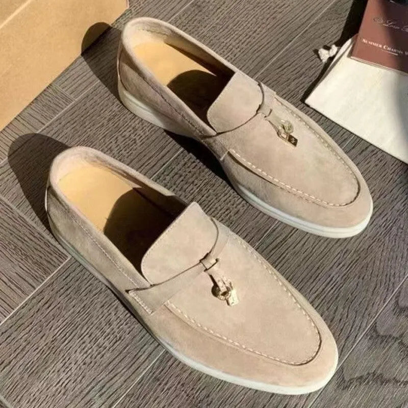 High-top slip-on casual loafers with round toe and rubber sole in multiple colour options