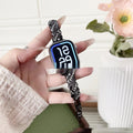 Twist diamond pattern metal Apple Watch strap in zinc alloy with multiple colour options