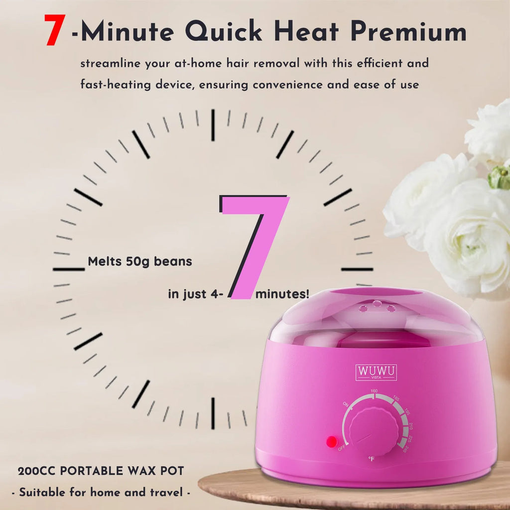 29-piece waxing kit with black wax warmer, wax beans, facial and body sticks, aftercare products