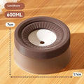 Green pet suspension drinking bowl with non-wet mouth design for dogs and cats