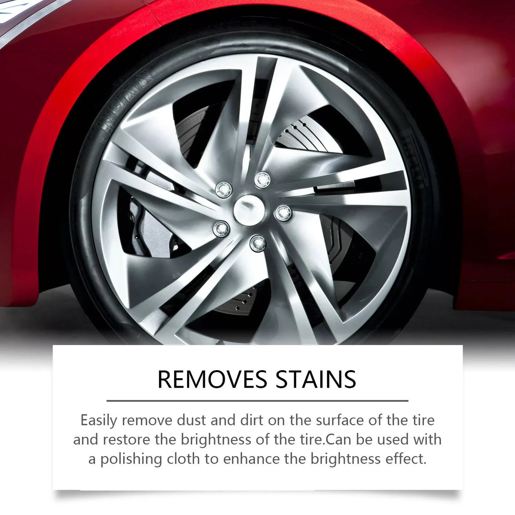 120ml car tyre protective agent bottle with silicone oil formulation on a clean surface