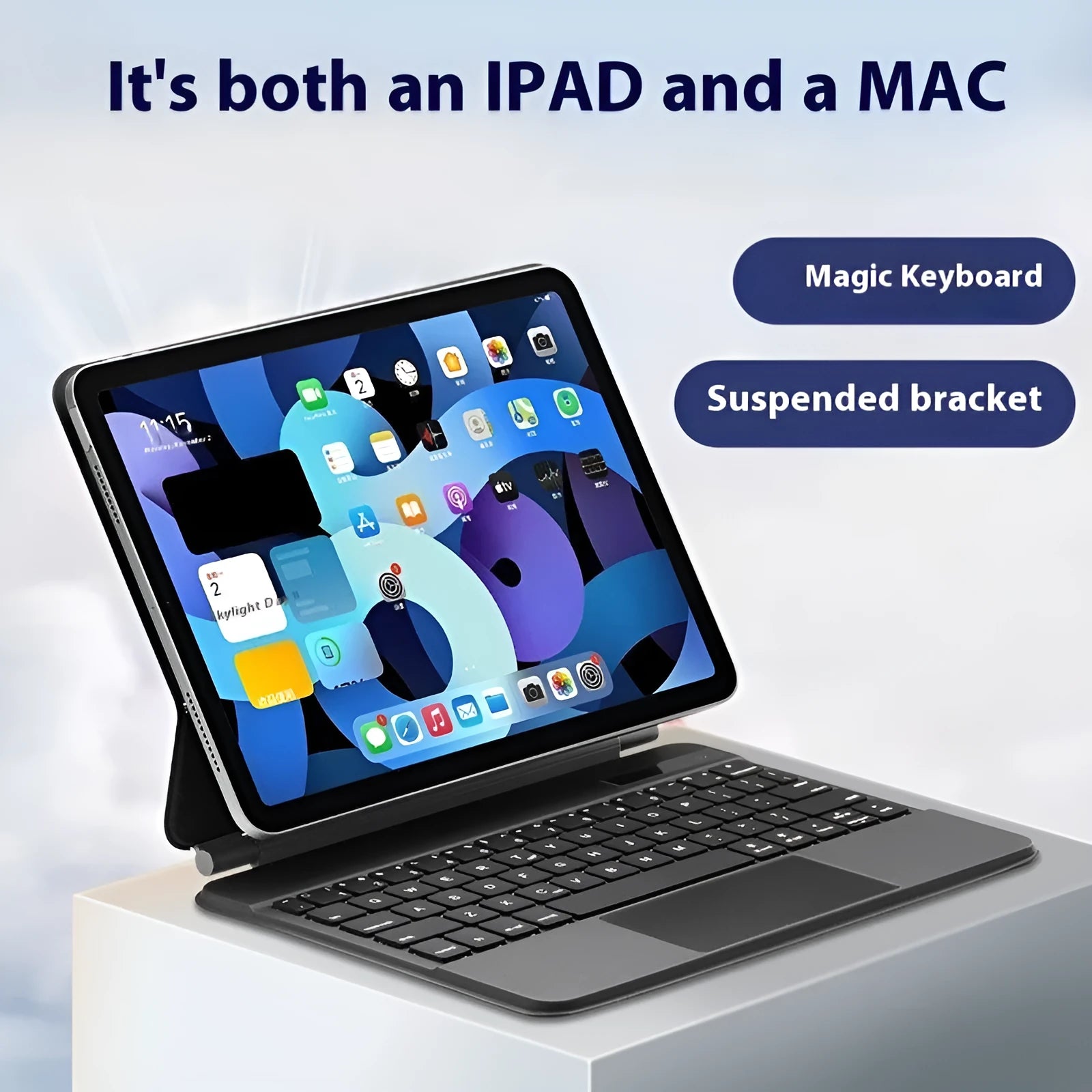 iPad Bluetooth keyboard with magnetic protective cover in multiple colours