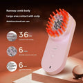 Smart massage comb with red light therapy technology in pink and black colour options