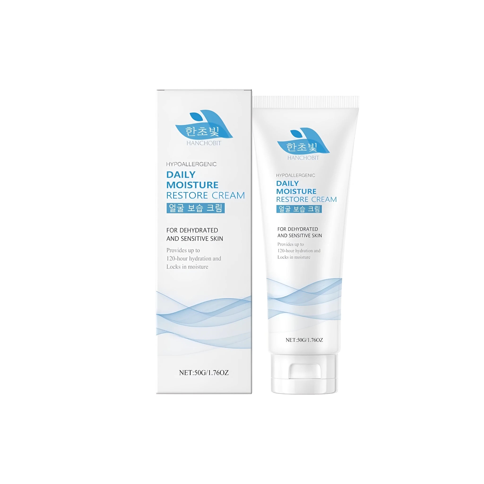 Facial moisturising cream jar with hyaluronic acid and ceramide NP formulation