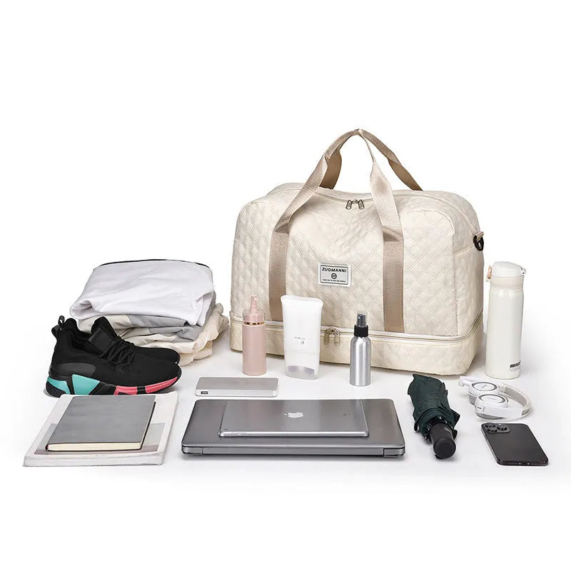 Portable buggy travel bag in Oxford cloth with 36-55L capacity shown in solid colour option