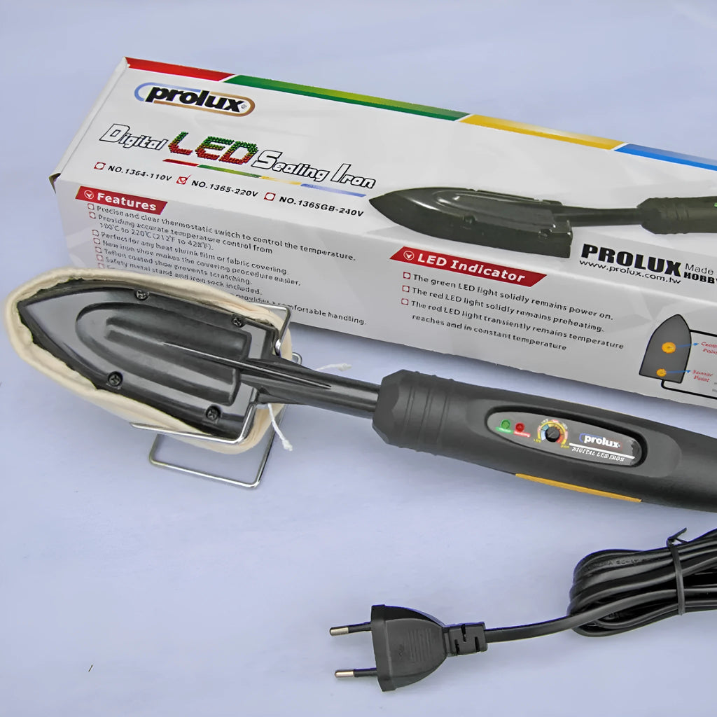Electronic temperature control hair styling iron with cotton cover and heat-resistant bracket