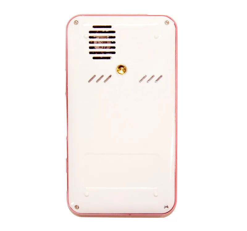 White and rose gold M6S mini portable DLP Android projector with compact dimensions