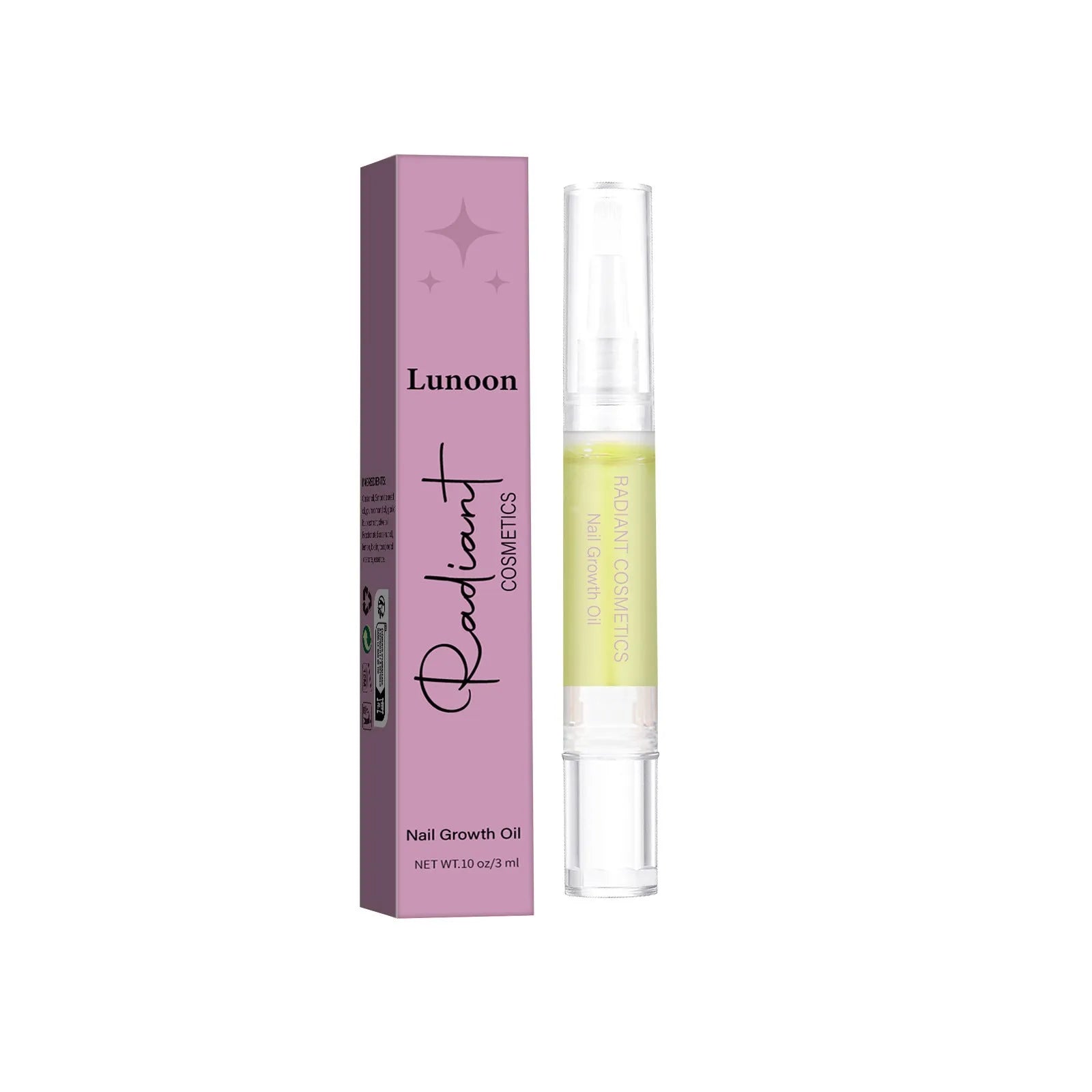 3ml nail growth treatment oil bottle for wash-free cuticle care and moisturising
