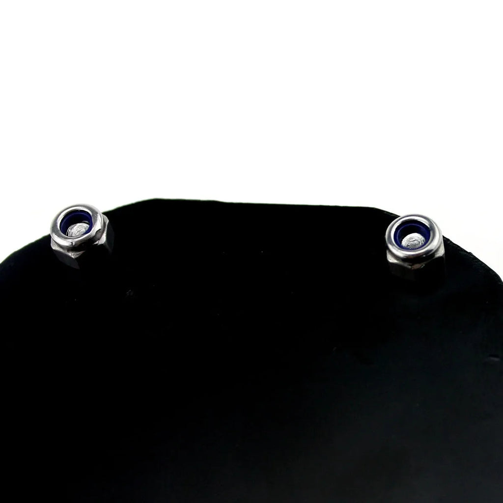 Black carbon fibre pattern motorcycle fuel cap seal with anti-theft hex screw