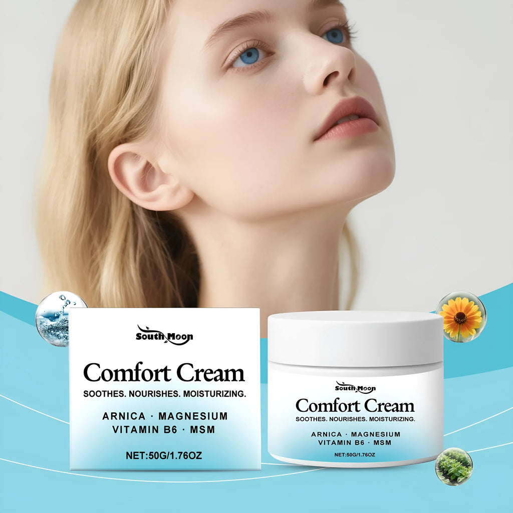 50g moisturising cream jar with glycerin and mineral oil formulation measuring 5cm square