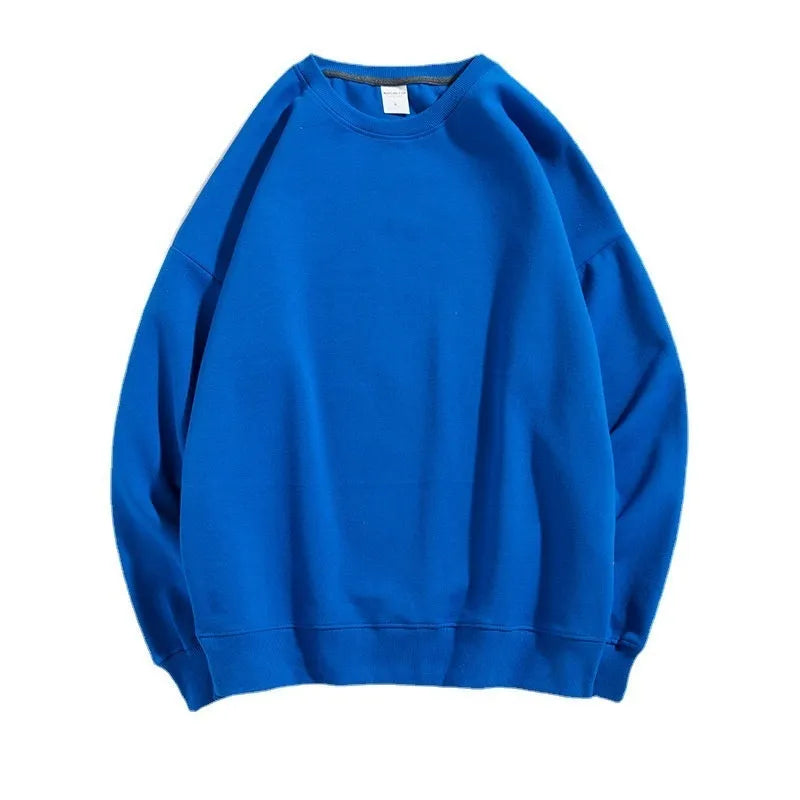 Loose fit cotton off shoulder sweater in solid colour on hanger