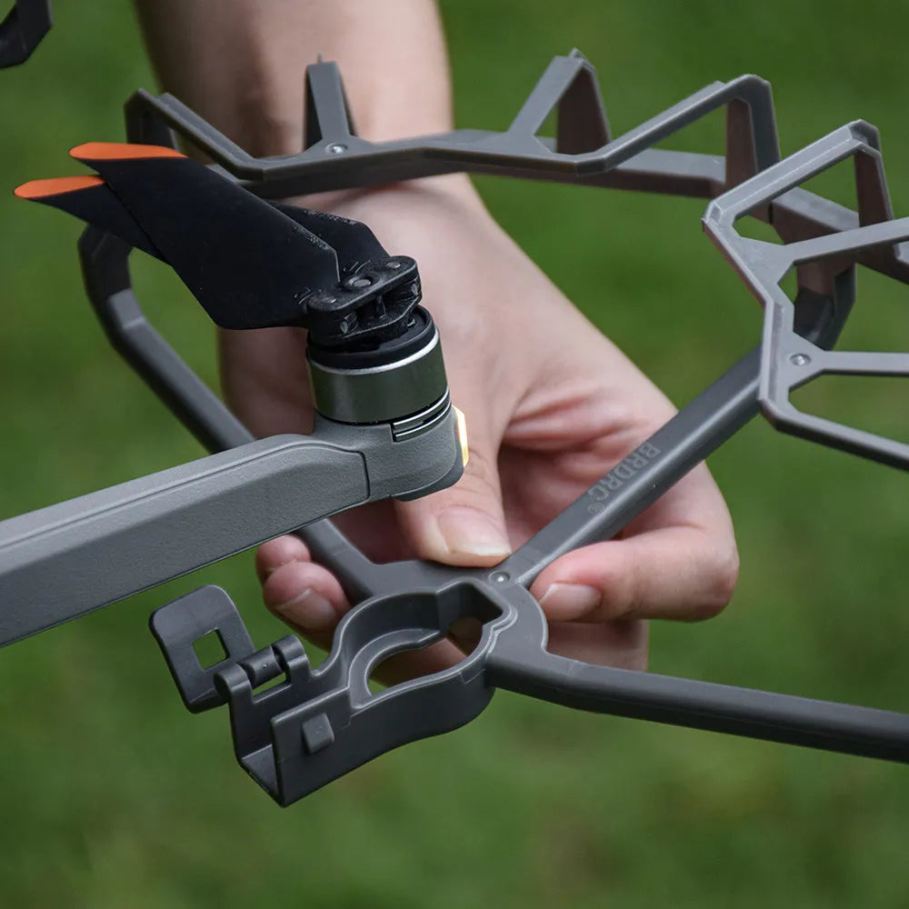 Grey ABS propeller protection ring for DJI Royal Air 2 and AIR 2S drones showing semi-enclosed blade guard design