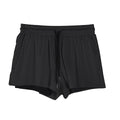 Men's quick-drying nylon summer shorts in black and white colours with mid waist design