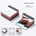 3D sticky notes pad with a raised paper carving of Qingshui Temple and a Christmas Train coloured cover.