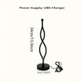 Black aluminium desk lamp with button and touch controls for three-colour dimming
