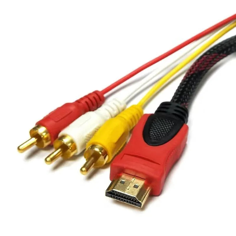 HDMI to AV15 M conversion cable with 1.5 metre length and alloy connectors