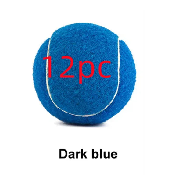 Bite-resistant rubber dog tennis ball in 6.3cm size showing bright colour options