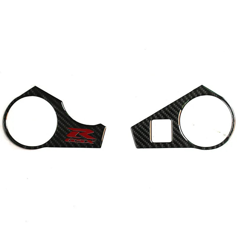 Black adhesive motorcycle sticker for SUZUKI GSXR1000 L1 carbon fibre upper connective plate 2009-2016
