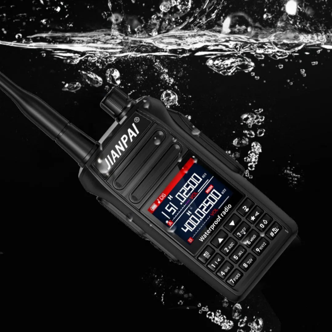 Black Interphone aviation waterproof full band communication headset with accessories