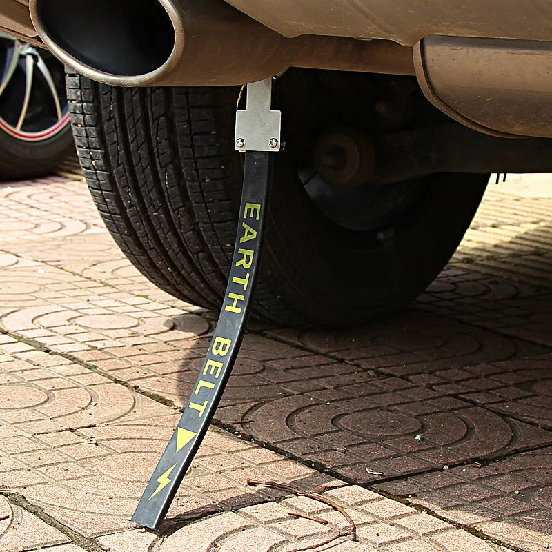 Black car electrostatic grounding chain measuring 370mm with rubber housing and copper wire core