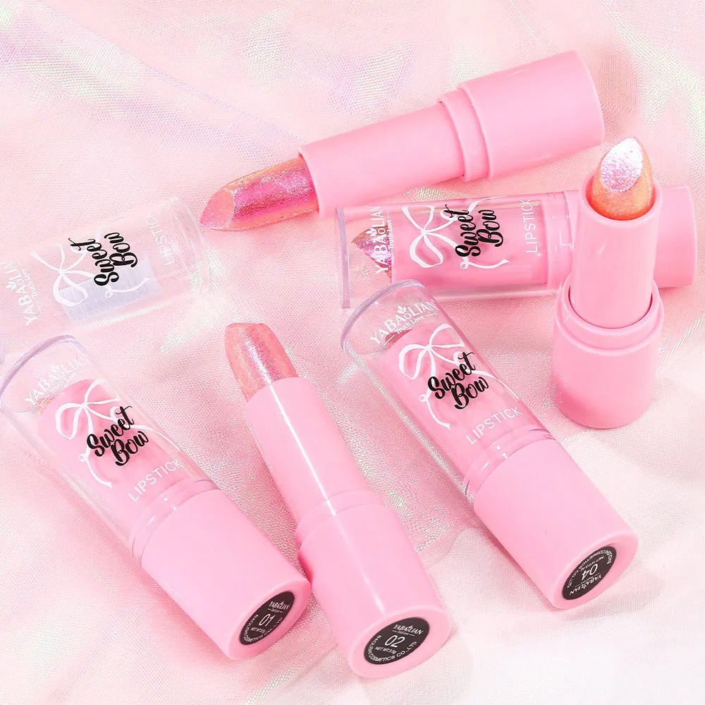 Sweetheart Bow XINGX Diamond Lipstick tube from the Starlight Diamond series, showing six colour shade options.
