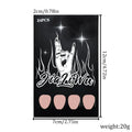 24 French style black manicure stickers in short almond shape arranged on white background