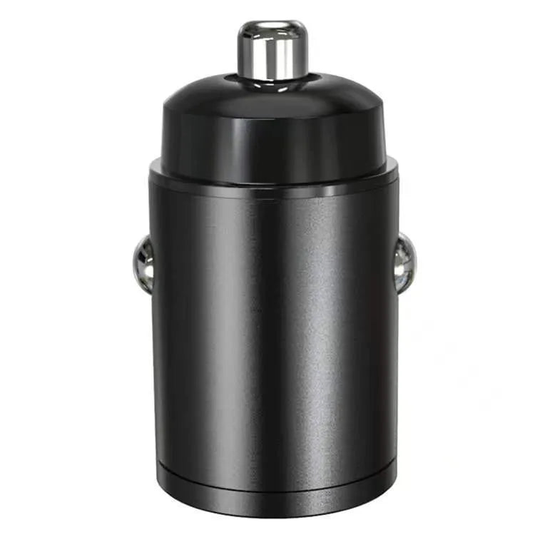 Mini 30W car cigarette lighter charger with zinc alloy body for fast PD and QC charging