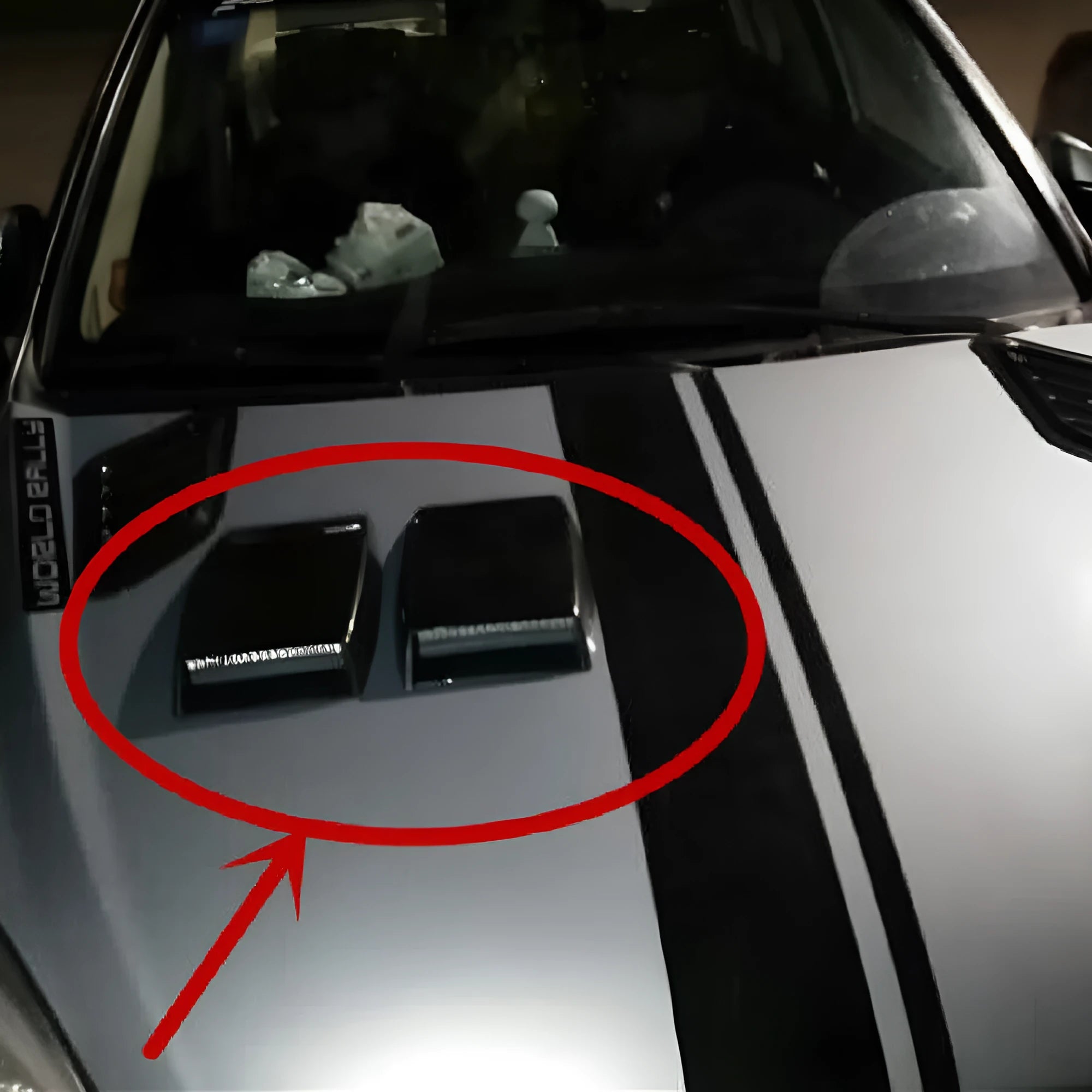 Black ABS plastic decorative simulation air vent for car interior decoration.