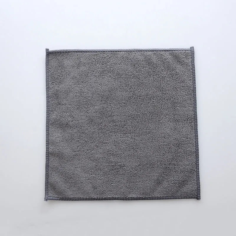 Grey microfiber kitchen cleaning cloth 25cm by 25cm for oil and decontamination