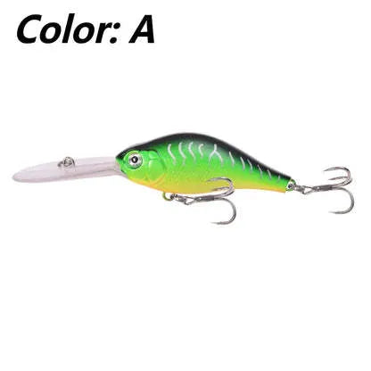 105mm deep diving mino fishing lure with floating rock design in multiple colours