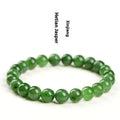 Natural Hetian jade jasper bead bracelet with polished finish showing earth-toned beads strung together