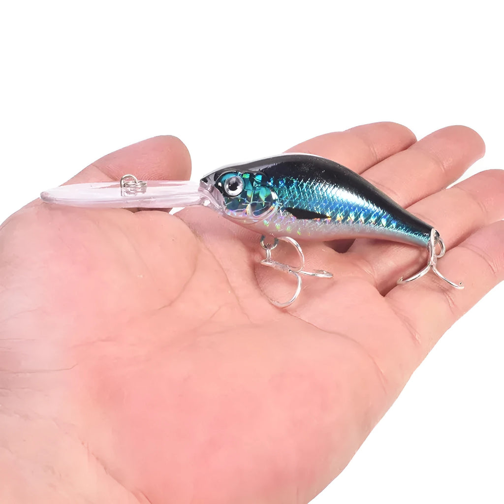 105mm deep diving mino fishing lure with floating rock design in multiple colours