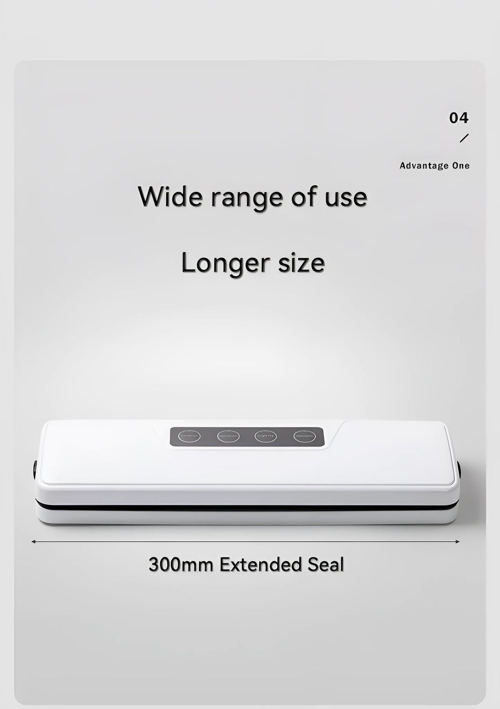 White automatic vacuum sealing machine for household food preservation with compact design