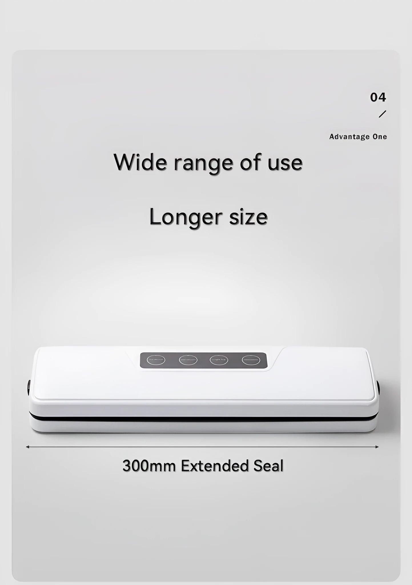 White automatic vacuum sealing machine for household food preservation with compact design