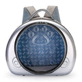 Transparent space capsule cat diaper bag in PC canvas with rose gold finish for cats up to 12 Jin