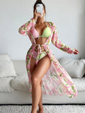 Women's printed bikini with quick-dry fabric in European cut