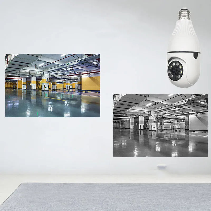 Minions-themed wireless IP security camera with wide-angle lens on a white background