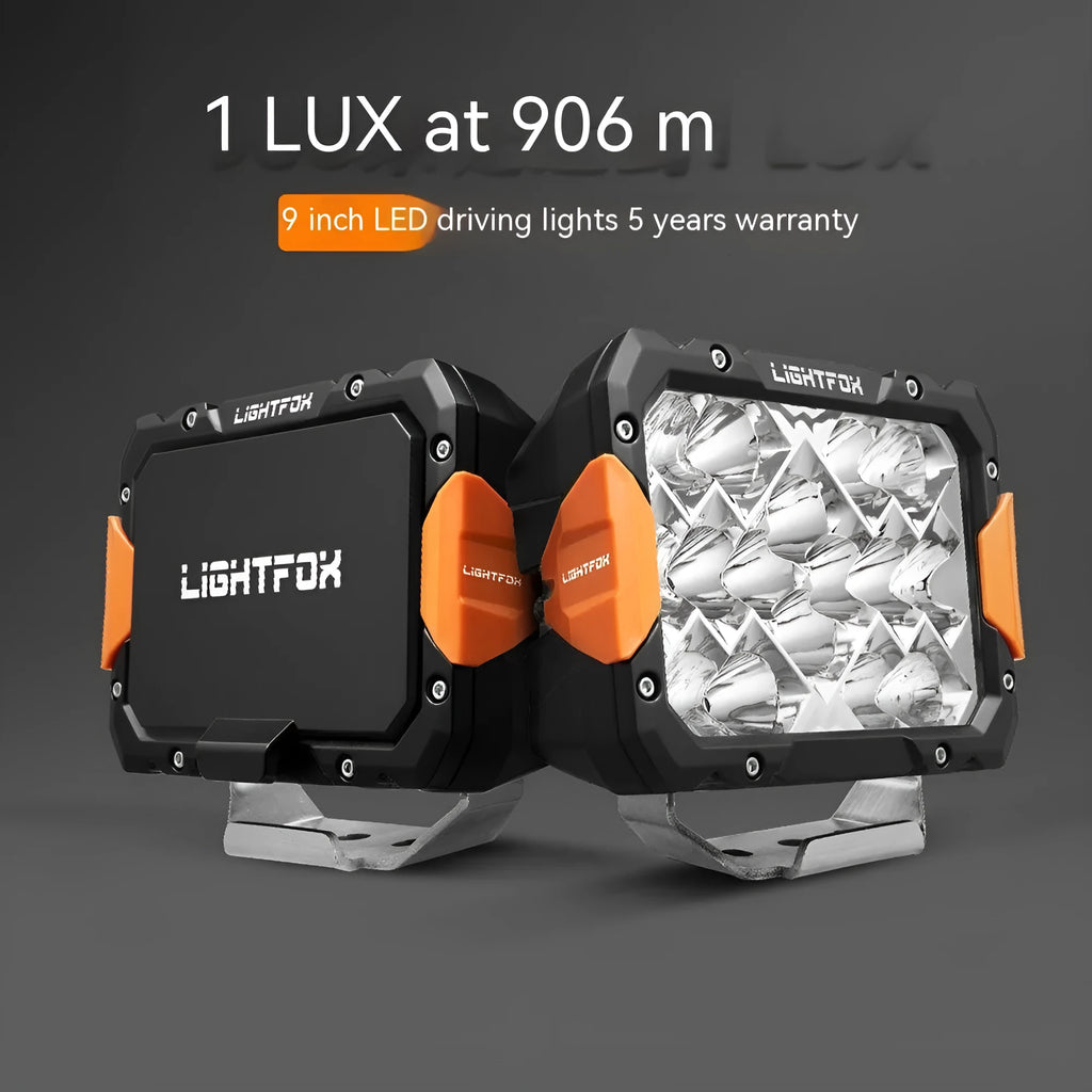 LF-DL9-LED6 black aluminium LED light bar pair for universal front bumper mounting on off-road vehicles