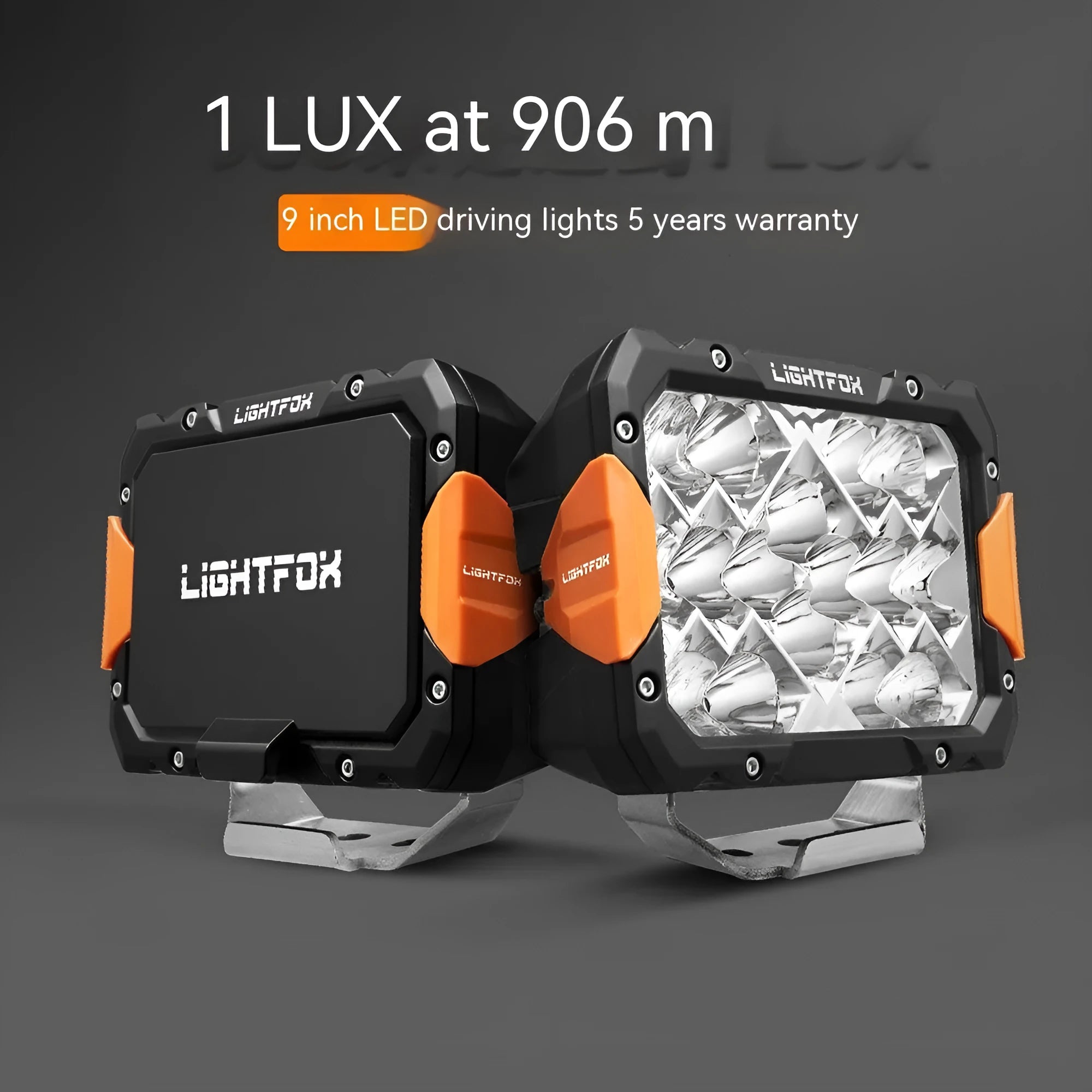 LF-DL9-LED6 black aluminium LED light bar pair for universal front bumper mounting on off-road vehicles