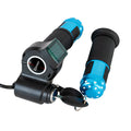 Electric vehicle handlebar grip replacement in blue, red, silver, or yellow colours with 5-core wiring connector