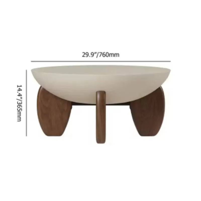 White solid wood coffee table with adjustable height and storage compartments