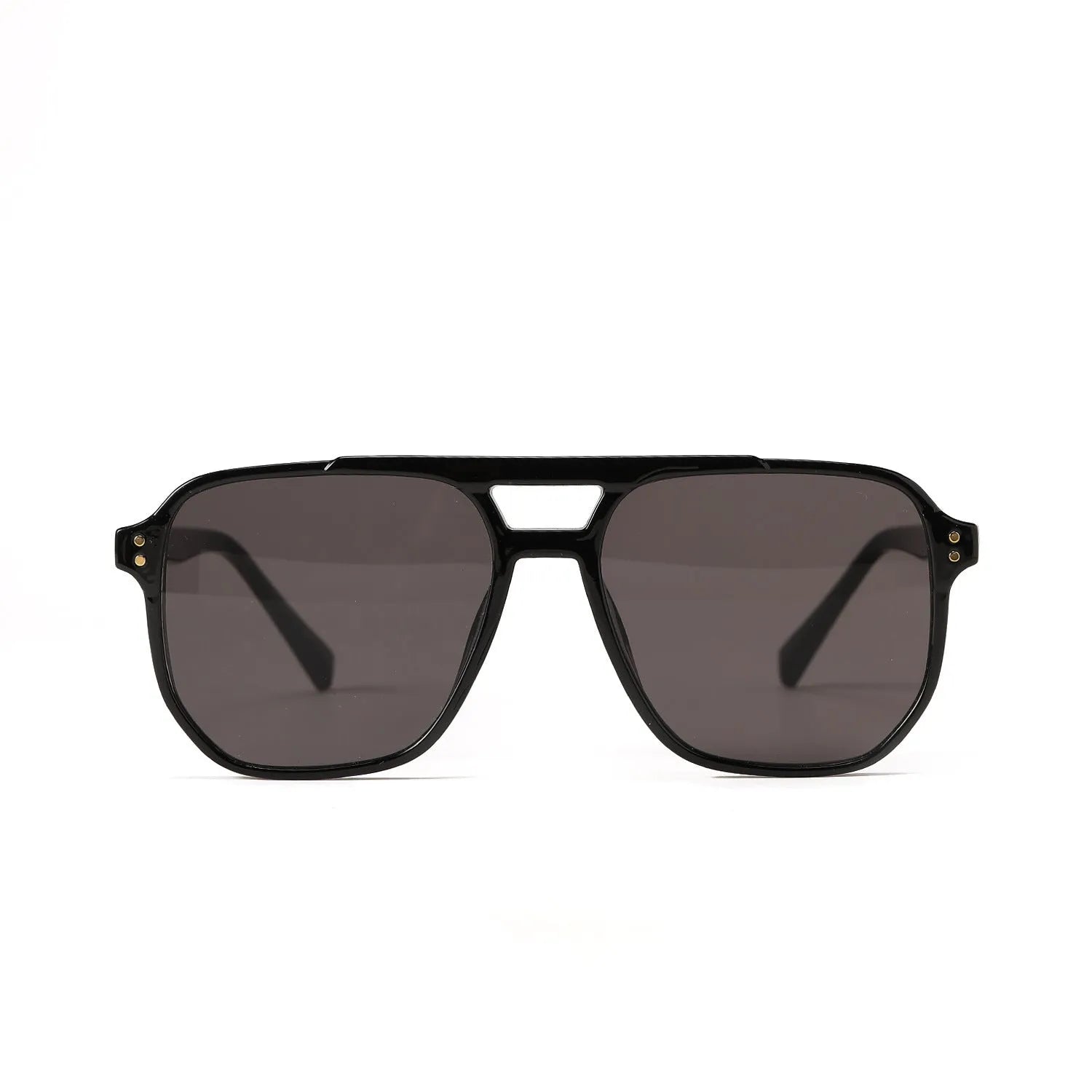 Square double beam fashion sunglasses for women in multiple colour options with UV400 protection