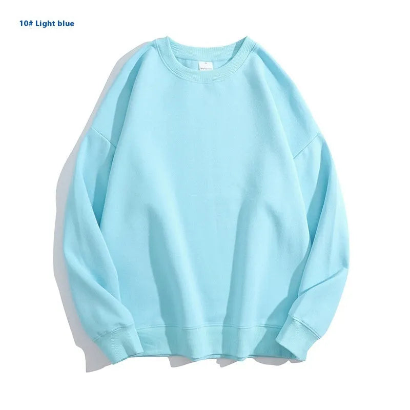 Loose fit cotton off shoulder sweater in solid colour on hanger