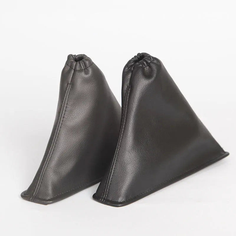Black leather car shift lever cover for Toyota Corolla gear stick protection