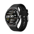 Black or silver smartwatch with Bluetooth calling, NFC, and health monitoring on a 1.28-inch screen.