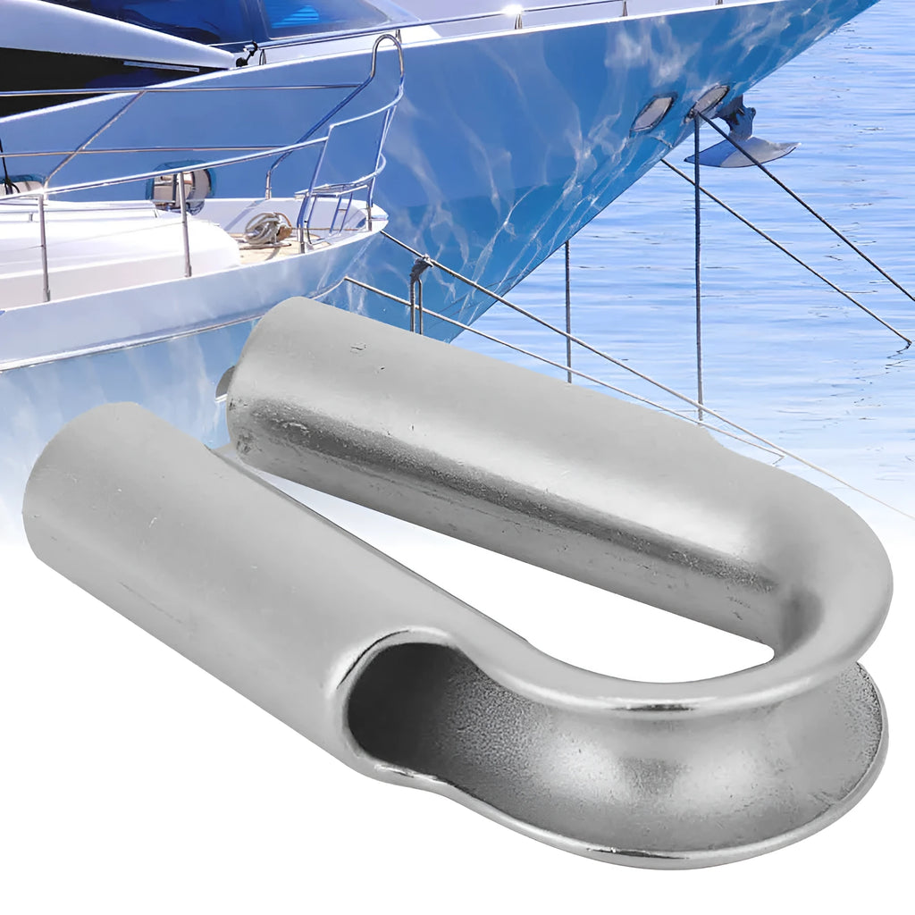 Stainless steel tubular chicken heart ring round sleeve ring set on a workshop surface