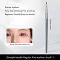 Angled bend head fine tip eyeliner and detail makeup brush for eyes and under-eye concealer.