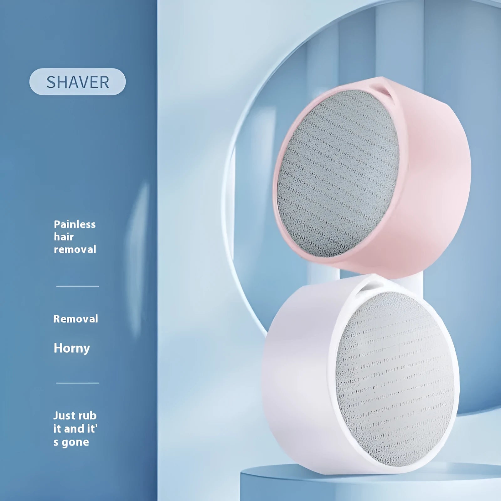 Nano glass 2-in-1 hair removal device with plastic washable construction