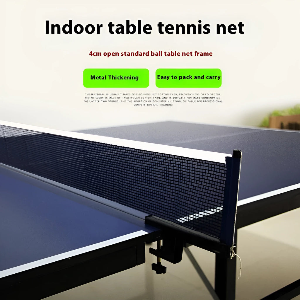 Universal large clip table tennis net post set for indoor open grid tables